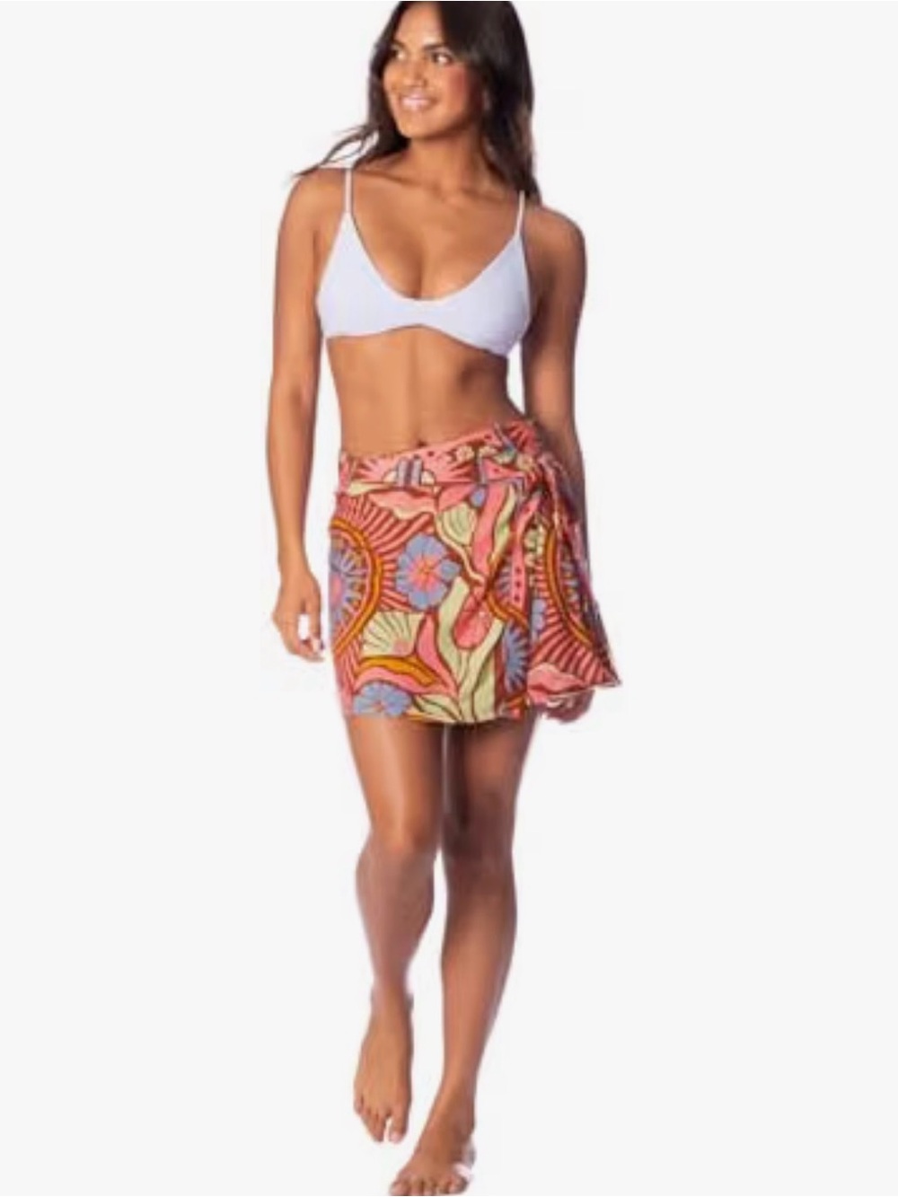 Maaji Coral Floral Wrap Mini Skirt